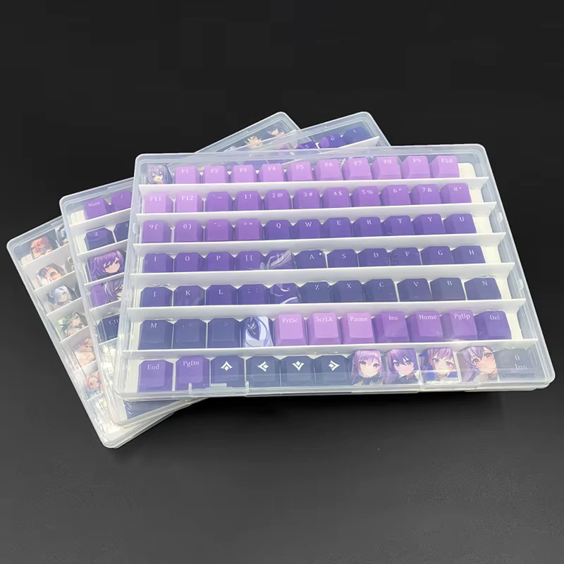 Transparente Tastenkappen-Aufbewahrungsbox aus Kunststoff für mechanische Tastaturen als staubdichte Display-Organizer-Schale - Bild 2