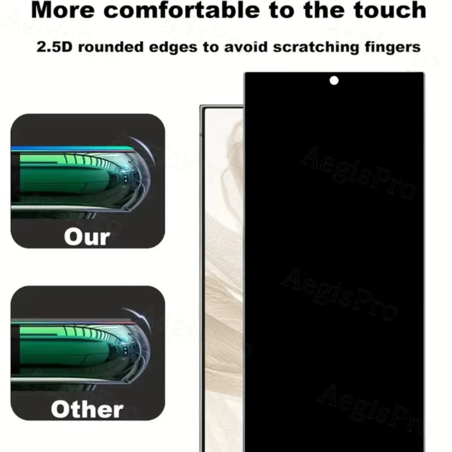 4er-Set Blickschutz-Displayschutzfolien für Samsung Galaxy S25 Ultra, S24 Ultra, S23 Plus, S22 und S21 in Schwarz - Bild 6