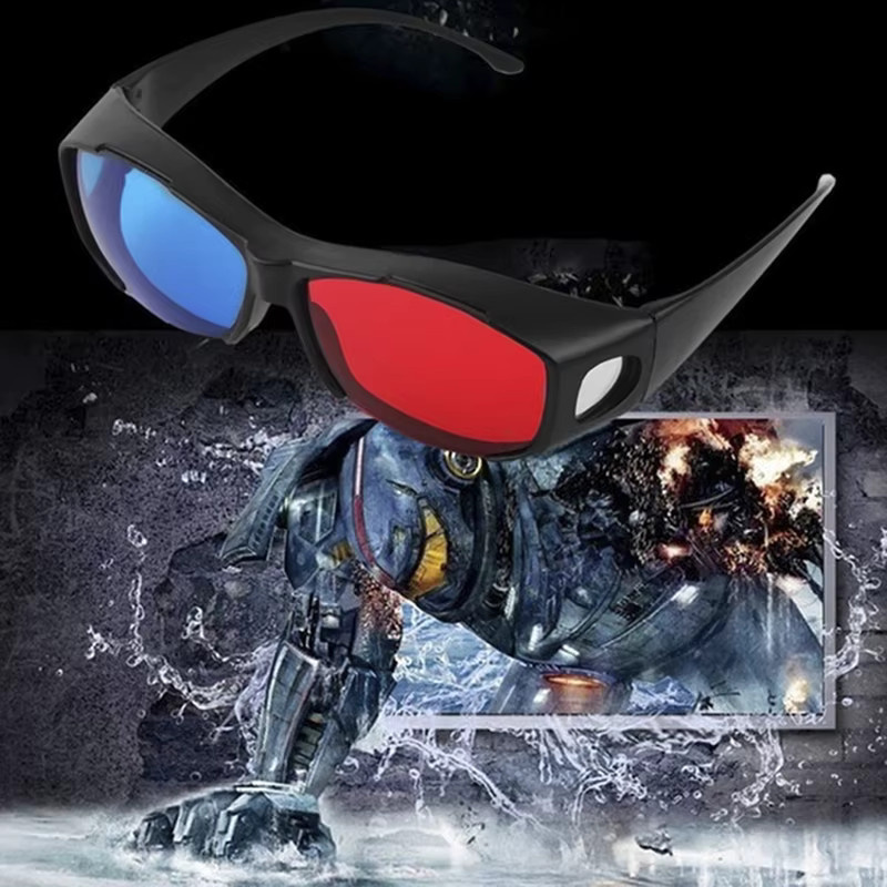 SD&HI 3D-Anaglyphen-Brille in Rot-Blau mit schwarzem Rahmen für TV-Filme und DVD-Spiele - Bild 5