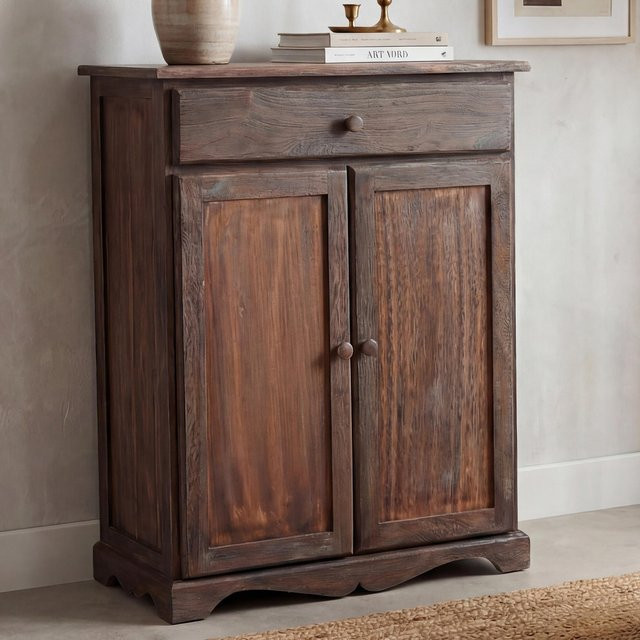 MCW Kommode Schrank im Shabby-Look in Braun, B/H/T: 78 x 66 x 33 cm - Bild 1