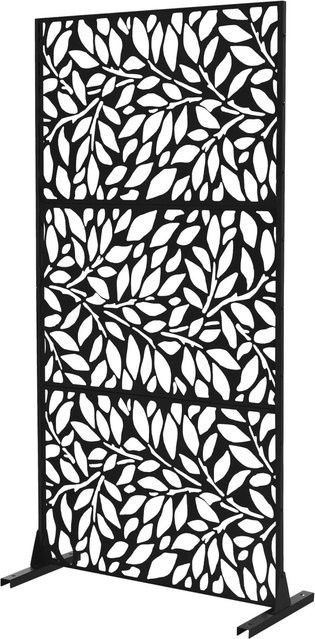 ML-Design Metall-Sichtschutz Firenze aus Stahl in Schwarz, B/H: 90 x 180 cm - Bild 1