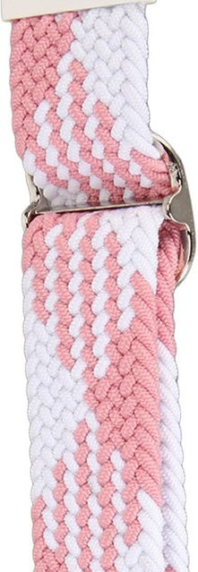 Uhrenarmband Nylon, Rosa Weiß, Unisex - Bild 1