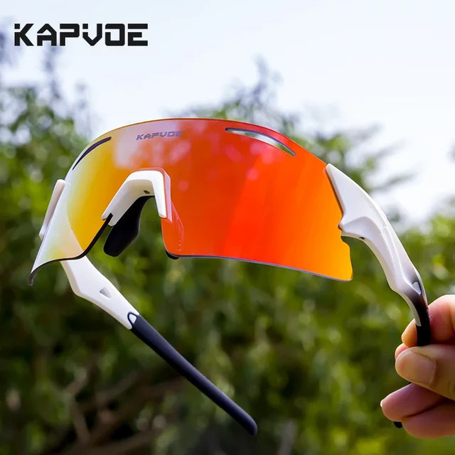 Kapvoe Sportsonnenbrille, Wrap, red, Unisex - Bild 1