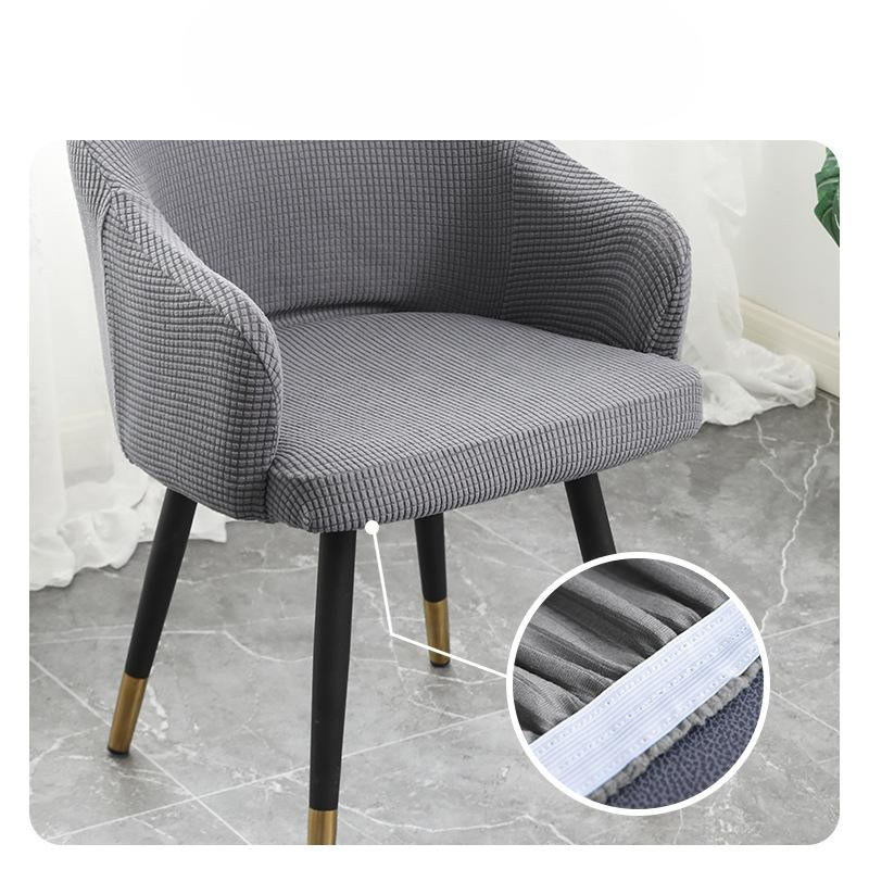 Yiran Furniture Elastischer Stuhlbezug für Esszimmerstühle mit Vollarmlehne und Rückenlehne, Polyester, Waschbar - Bild 1