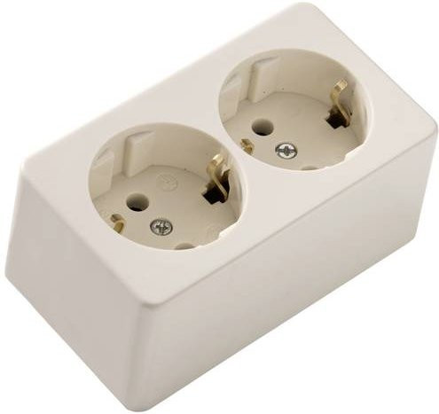 Martin Kaiser 715/ws Aufputz-Steckdose IP20 Cremeweiß matt 1er Set - Bild 1