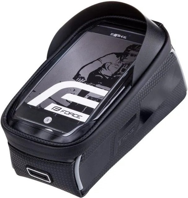 Force Clash Rahmen-Tasche für Fahrräder, wasserdichte Smartphone-Tasche für Displays bis 6,5 Zoll, Farbe: Schwarz/Transparent - Bild 1