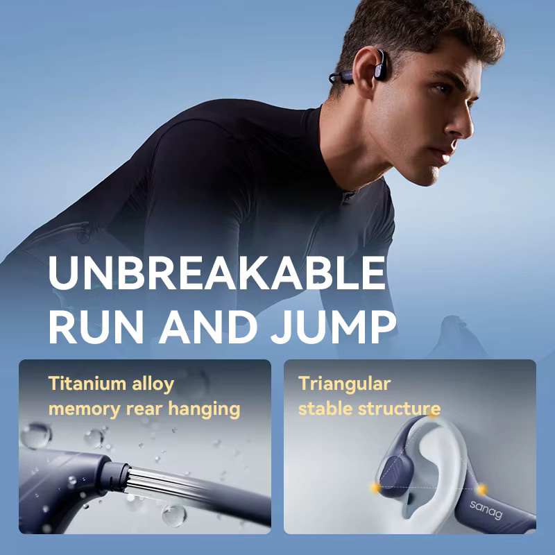 Sanag B21S True Bone Conduction Bluetooth-Kopfhörer mit HiFi-Sound in Schwarz oder Blau - Bild 3