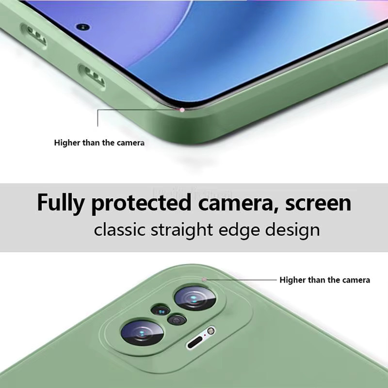 Luxus Silikon Handyhülle im Square Design für Xiaomi Redmi Note 10 4G, Redmi Note 10s und Redmi Note 10 Pro 4G, Mattes Cover - Bild 1