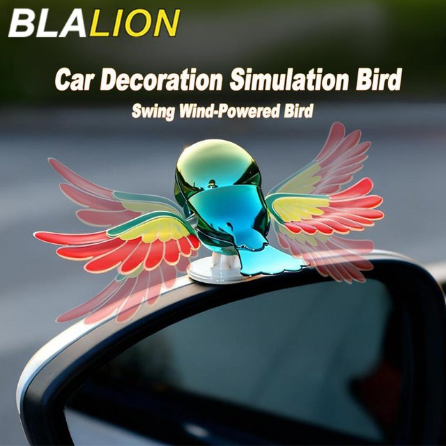BLALION Windbetriebener fliegender Vogel als Auto-Ornament in Multicolour aus Metall - Bild 1