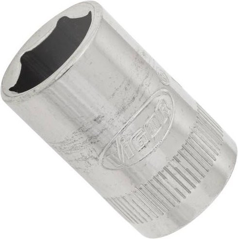 Vigour Steckschlüsseleinsatz V2423N mit 1/4 Zoll Innenvierkant Antrieb und 11 mm Außensechskant Profil in Silber, Gesamtlänge: 25 mm - Bild 1