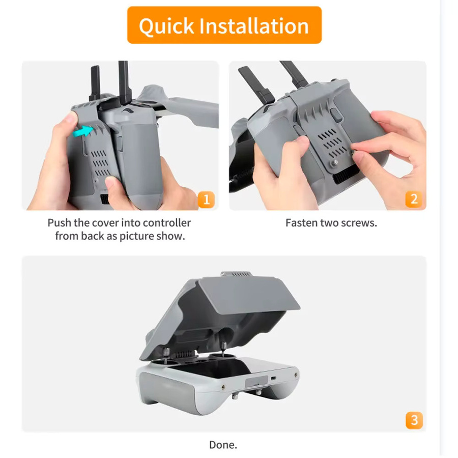 DJI Screen Protector Shell Sonnenschirm Schutzhülle für DJI RC/RC2 Fernbedienung in Grau - Bild 3