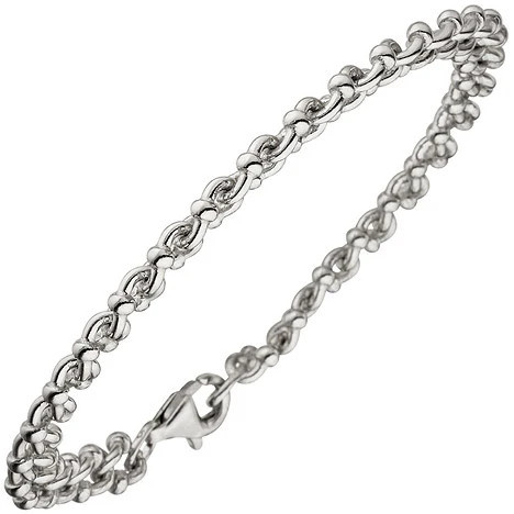 Colfem Armband 925 Sterling Silber, Krebsarmband, 21 cm, Unisex - Bild 1