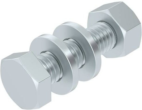 OBO Bettermann Sechskantschraube aus Stahl feuerverzinkt in Silber, Durchmesser: 6 mm, Länge: 20 mm, 100 Stück - Bild 1