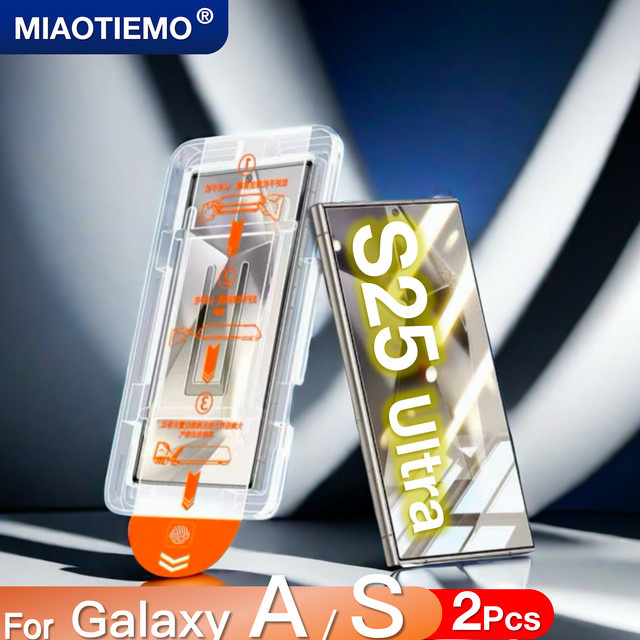 2er-Pack miaotiemo Panzerglas Displayschutz für Samsung Galaxy S25 Ultra S24 S23 S22 S21 Plus A55 A54 A35 A25 A16 A15 A36 A26 A56 5G, transparent - Bild 1