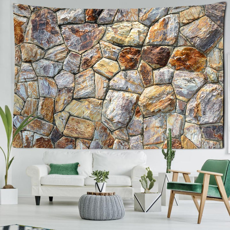 Super Six Wandteppich mit Landschafts- und Engel-Motiv im Bohemian-Stil, mehrfarbig, B: 95 cm, H: 73 cm - Bild 3