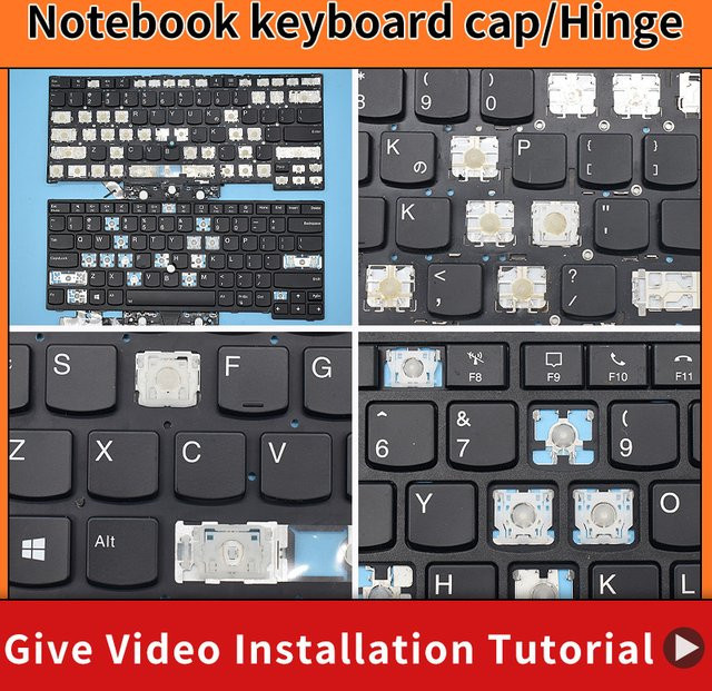 Lenovo Tastatur-Tastenkappen-Scharnier für ThinkPad T490S T495S T14S Gen1 T14S Extreme X1 in Schwarz - Bild 1
