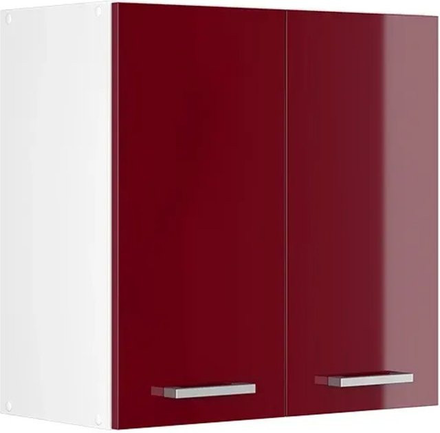 Vicco R-Line Hängeschrank Küchenschrank Hochglanz Bordeaux/Weiß B: 60 cm, H: 60 cm, T: 31 cm - Bild 1