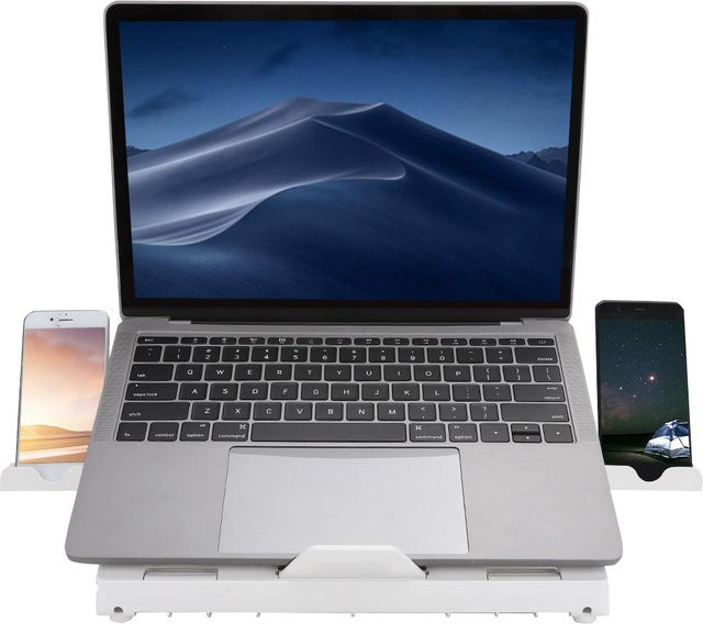 Koogeelife Multifunktionaler klappbarer Laptop- und Tablet-Halter aus Aluminiumlegierung in Grau - Bild 1