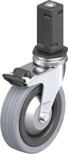 Blickle Lenkrolle LRA-VPA 100K-FI-FA-EV04 mit Feststeller in Schwarz und Grau, Rad-Durchmesser: 100 mm, Tragfähigkeit: 70 kg - Bild 1