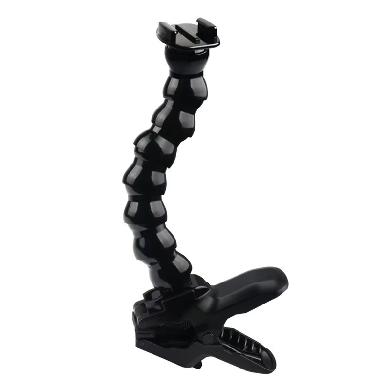 Jaws Flex Clamp Arm Mount Verstellbarer Schwanenhalshalter in Schwarz für GoPro, SJcam, Yi und DJI Action Kameras - Bild 2