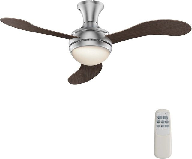 Wiltec Deckenventilator mit Lampe und Fernbedienung, Durchmesser: 130 cm, 55W, Bronze/Braun - Bild 1