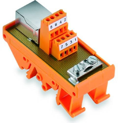 Weidmüller Übergabeelement RS RJ45 Ethernet LAN in Orange, 10 Stück - Bild 1