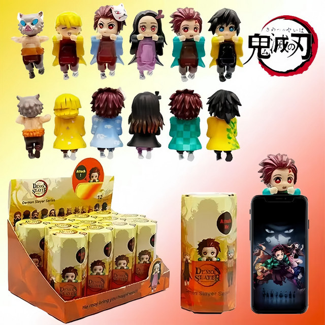 Bandai Demon Slayer Blind Box Set, Anime Cartoon Puppe, Bunt / Mehrfarbig - Bild 1