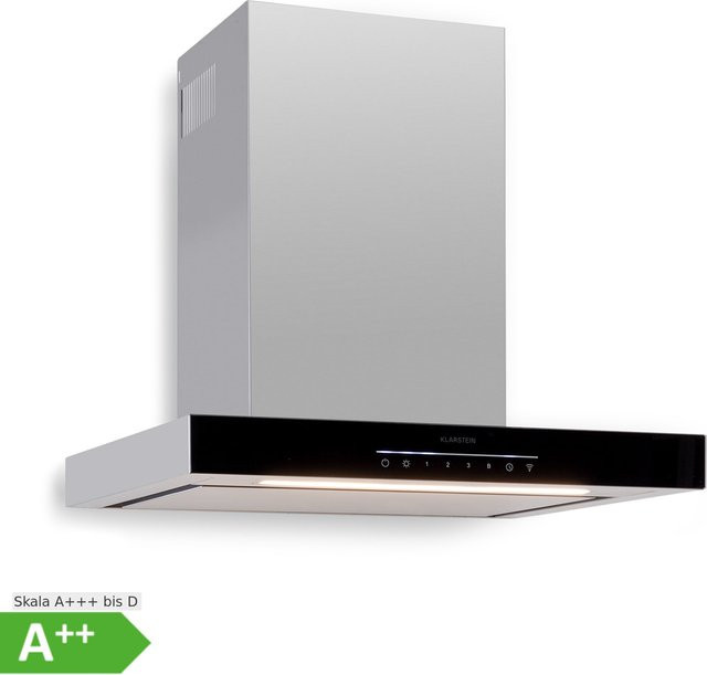 Klarstein Alinea 60 Dunstabzugshaube Wandhaube WiFi Schwarz A++ 555m³/h Breite: 60 cm - Bild 1