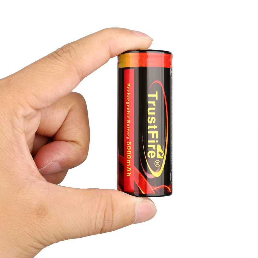 Trustfire 26650 Lithium-Ionen Akku wiederaufladbar 3,7V mit 5000mAh Kapazität für Taschenlampen - Bild 4