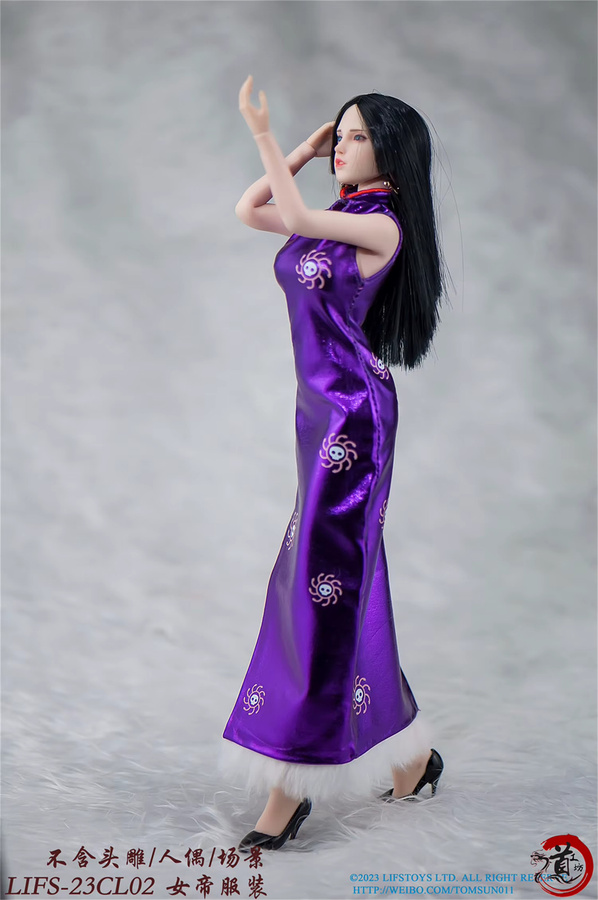 Boa · Hancock Action Figur Mädchen Lila Cheongsam Lange Kleid 1/6 - Bild 3