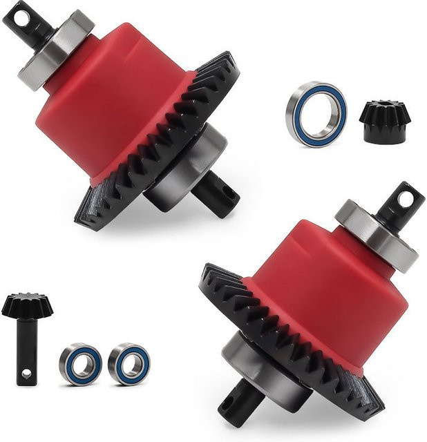 Traxxas Stahl-Zahnrad-Diff-Set, Zubehör, Metall, Rot - Bild 1