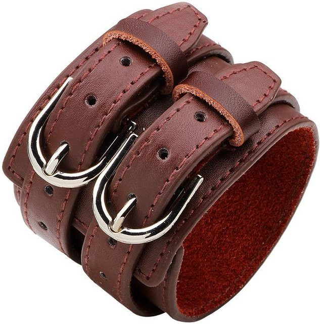 YIRAN Lederarmband, Braun Schwarz, Vintage, Herrenschmuck - Bild 1