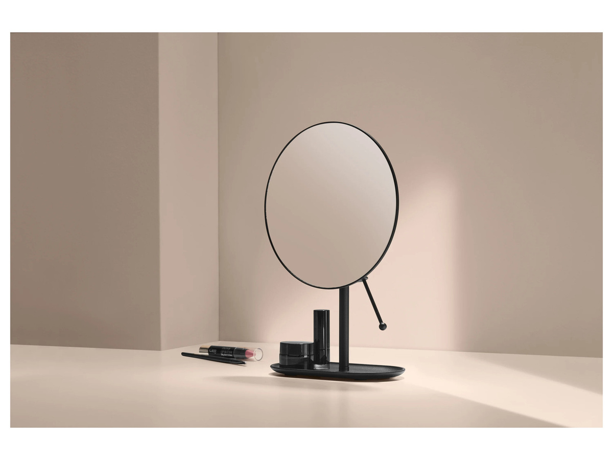 CIEN BEAUTY Kosmetikspiegel mit LED-Beleuchtung in Schwarz, Tischspiegel rechteckig - Bild 2