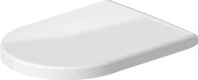 Duravit WC-Sitz Starck in D-Form mit Soft-Close-Absenkautomatik und Edelstahl-Scharnier, Weiß - Bild 1