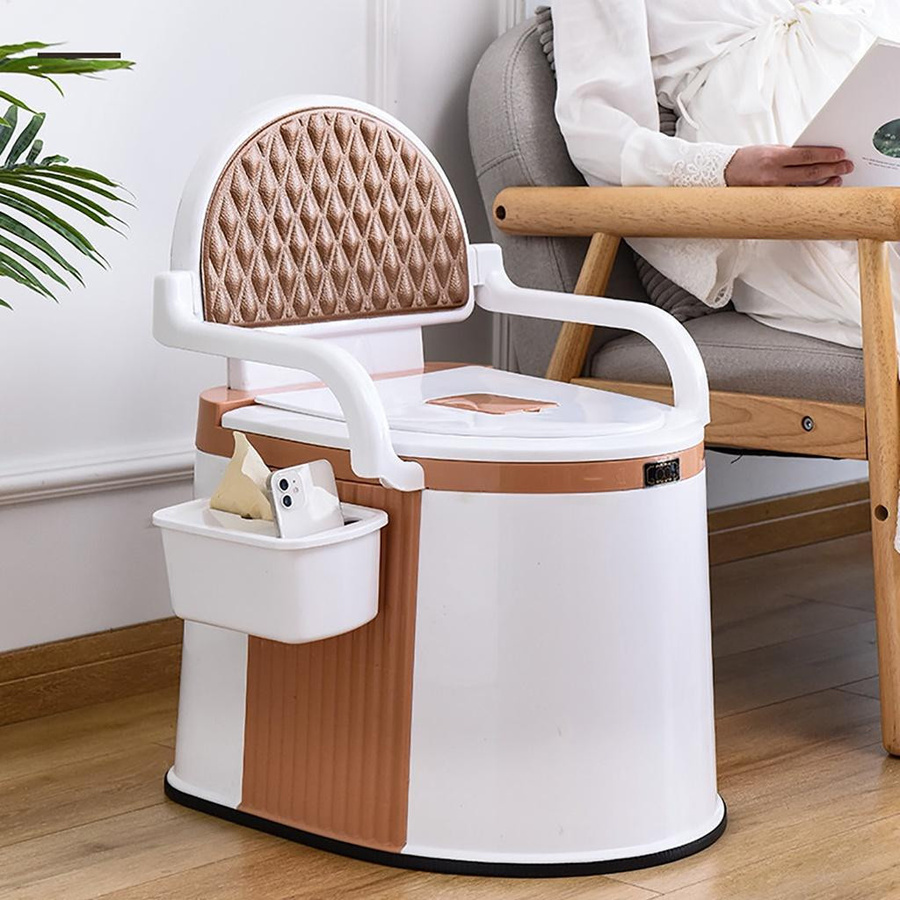 Tragbare Campingtoilette von Decor Dream in Gold für Erwachsene und Kinder mit 150 kg Tragkraft - Bild 2