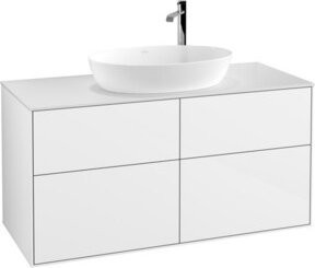 V&B Waschtischunterschrank Finion in Weiß lackiert, Breite: 120 cm, Tiefe: 50,1 cm - Bild 1