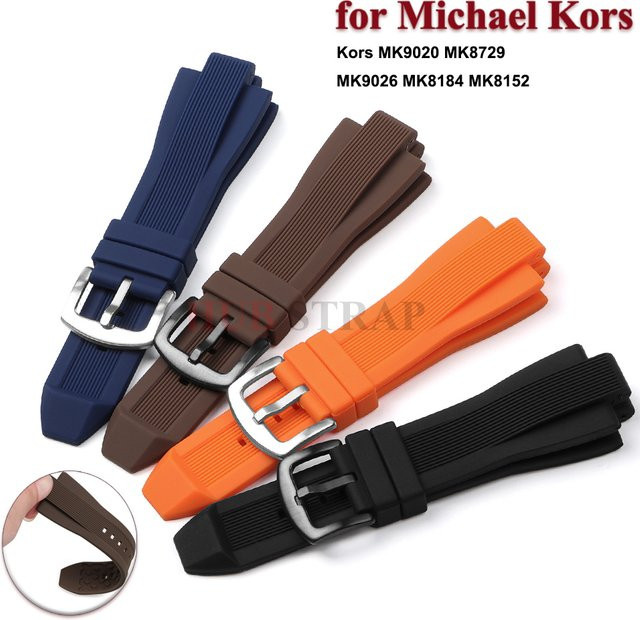 Michael Kors Uhrenarmband, Silikon, Schwarz, Unisex - Bild 1