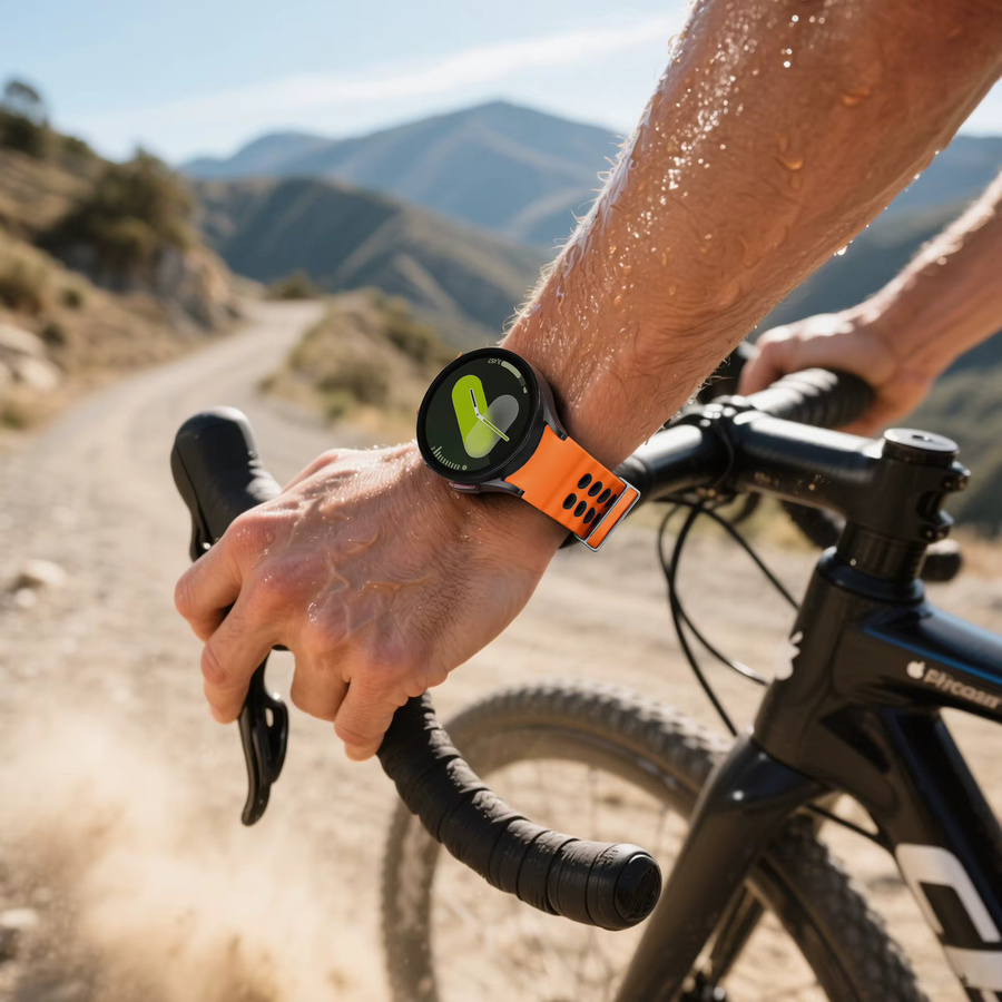 KMAIXA Uhrenarmband Silikon, orange, Unisex - Bild 5