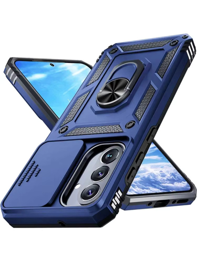 Robuste Samsung Galaxy S26 S25 S24 S23 S22 Ultra Plus Schutzhülle in Militärqualität mit Magnetringständer in Blau - Bild 6