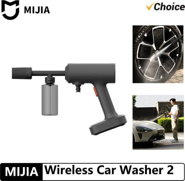 MIJIA Kabelloser Autowascher 2 Schwarz mit 160L/h Wasservolumen für effiziente Hochdruck-Reinigung - Bild 1