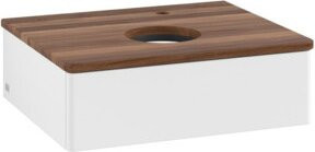 V&B Waschtischunterschrank Antao mit Beleuchtung, Weiß lackiert, B/H/T: 60 x 50 x 19 cm - Bild 1