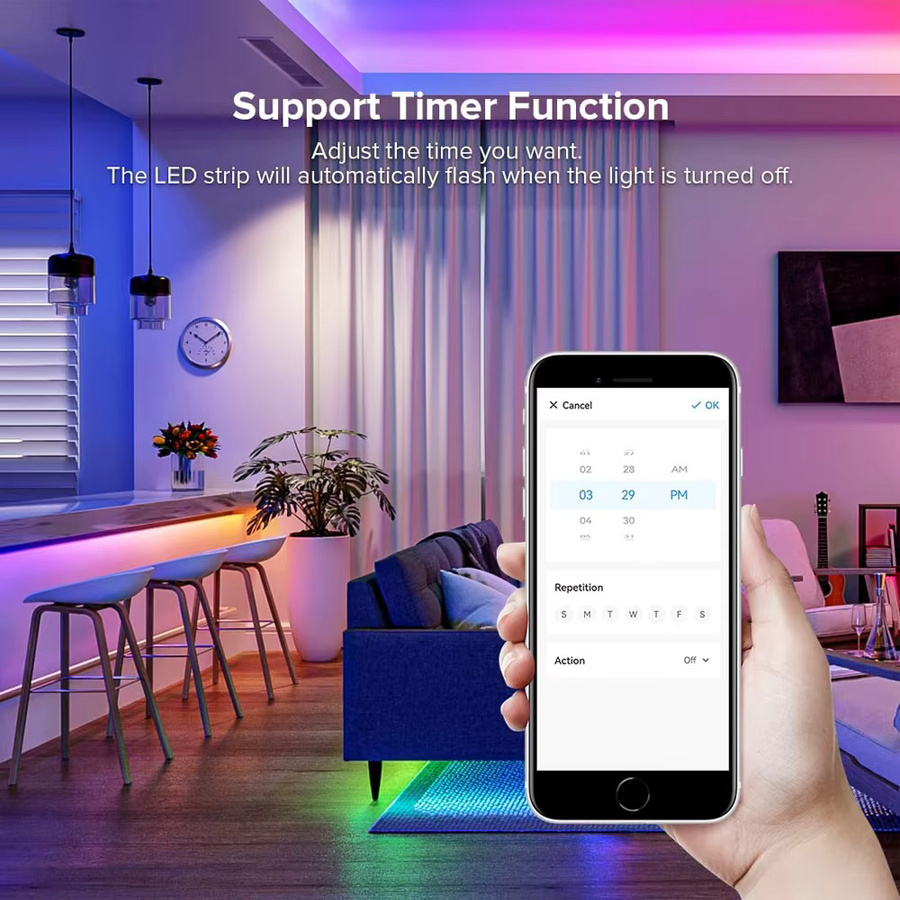 CENFAYA Tuya Zigbee SPI LED Controller für RGB RGBW IC WS2812B WS2811 TM1803 TM1804 SK6812 Pixel Streifen, kompatibel mit Alexa und Google Home, 5V-24V, Multicolour - Bild 2