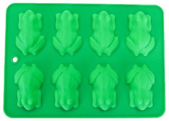 Binchi 3D Frosch Silikonform für DIY Kuchen und Cake Pops, grün, Antihaftbeschichtung - Bild 1