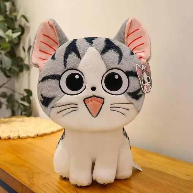 Kidsly Anime Süße Katze Plüschpuppe, Stofftiere, 35cm, ab 6 Jahren - Bild 1