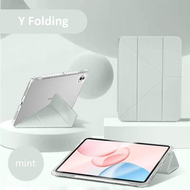 Samsung Galaxy Tab S11 Ultra und Tab S11 Hülle Smart Fold mit Ständer und Stifthalter, Acryl, Transparent - Bild 1