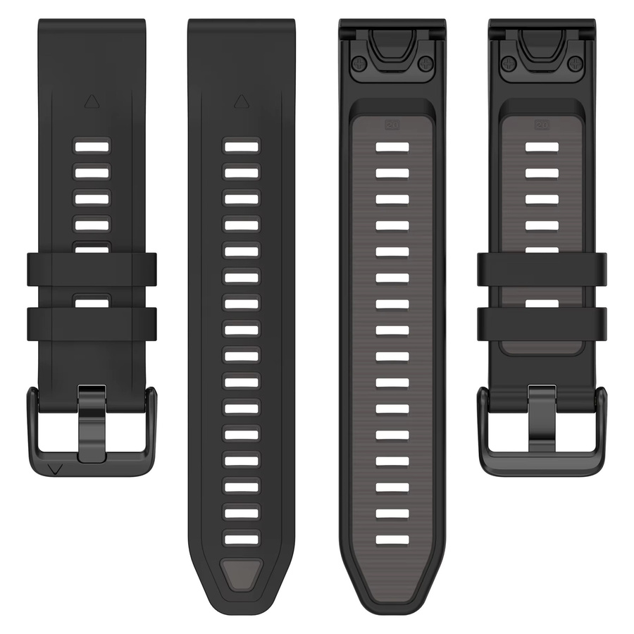 ZHANGU Uhrenarmband Silikon, Schwarz, Unisex - Bild 2