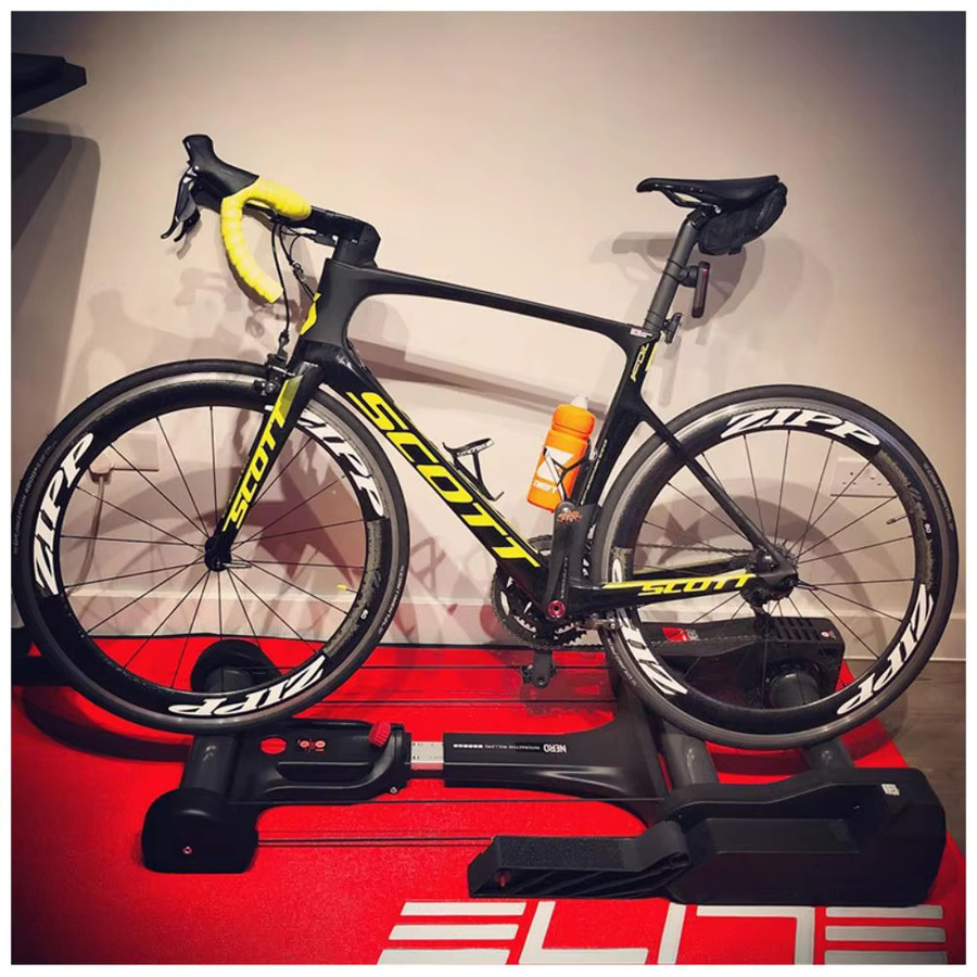 VIKAMA Fahrrad-Bodenmatte für Indoor-Training, rutschfest und waschbar, Farbe: Rot - Bild 1