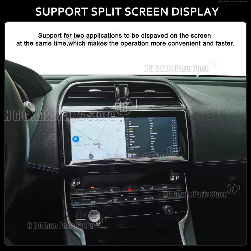 YANFU Android 15 Autoradio mit 10,25 Zoll Display für Jaguar XE XEL F-PACE 2016-2020 inklusive GPS, CarPlay und Multimedia-Videoplayer in Schwarz - Bild 5