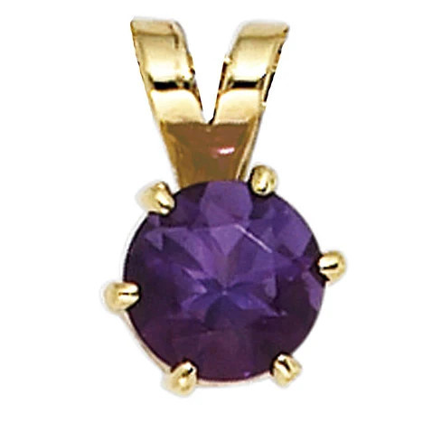 Colfem Anhänger 585 Gelbgold, Amethyst, lila, violett, Unisex - Bild 1
