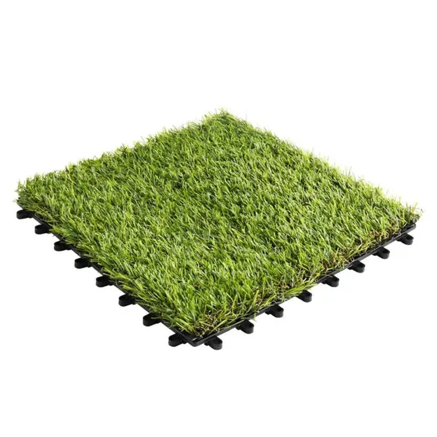 Karat Klickfliese Gras-Design in Grün mit Klick-System aus Kunststoff, B/T/H: 30 x 30 x 0,3 cm - Bild 2